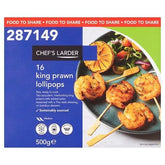 Chefs Larder 16 King Prawn Lollipops 500g  Adomoo